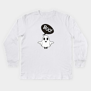 Funny Halloween ghost Kids Long Sleeve T-Shirt